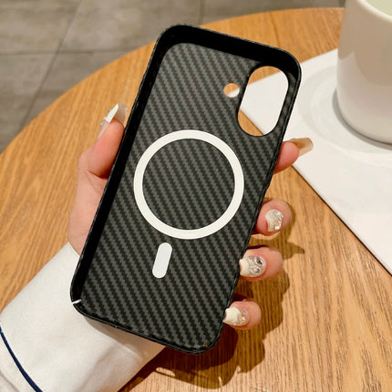 New Magsafe Magnetic Color Collision Carbon Fiber Phone Case For iPhone 16 Pro Max 14 11 12 13 15 Pro Max Shockproof Back Cover
