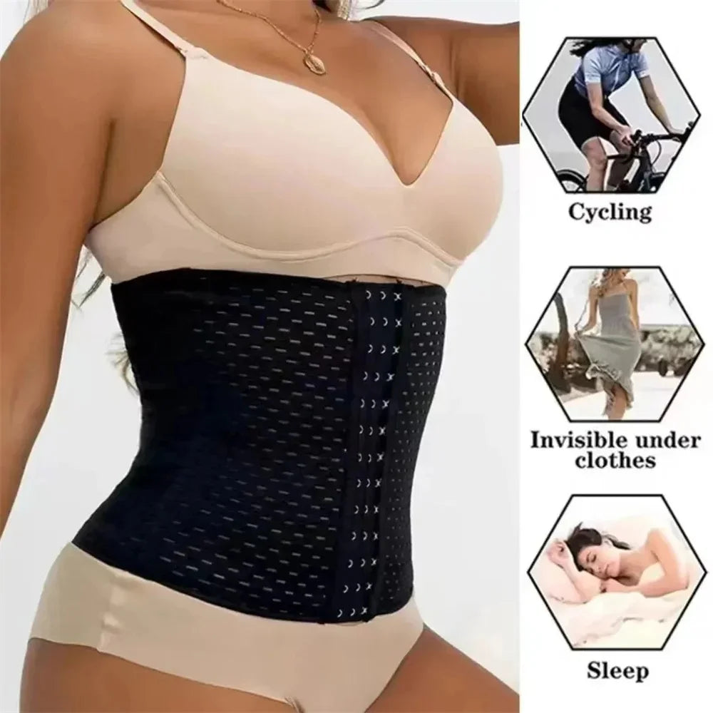 Women Body Shapewear Black Belly Band Tummy Slimming Shaper
