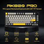 Ajazz AK820/AK820Pro gaming mechanical keyboard Bluetooth 5.1/Wireless/wired c custom keyboard with heat exchange sealed button
