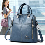 Hot Sale High Quality Leather Backpack Women Shoulder Bags Multifunction Travel Backpack School Bags for Girls Bagpack Mochila