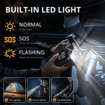 Portable Tire Inflator for Cars, Motorcycles & Bicycles – Compact Air Pump with Digital Display, Fast Inflation & Rear Storage Case