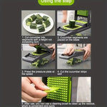 Multifunction 15-in-1 Vegetable Chopper | All-in-One Kitchen Tool with Peeler, Cutter, Slicer & Dicer for Fruits & Vegetables