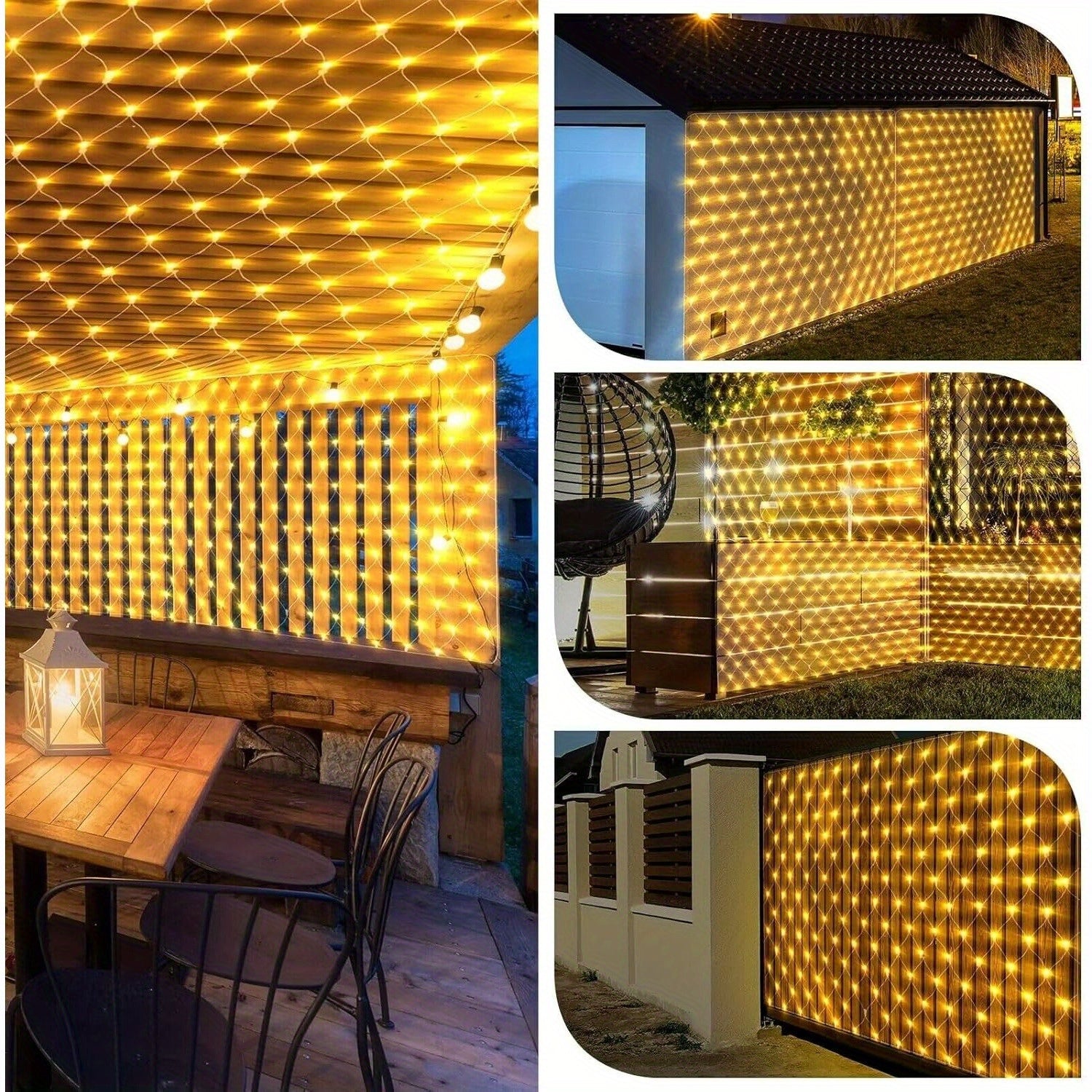 6X2m Large Net Fairy String Lights for Bushes Plug in, 300LEDs Outdoor Net Lights Mesh Lights Garden Tree Lights,, Connectable, with Remote Timer for Xmas Yard