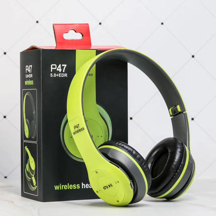 Wireless Headset Foldable Stereo Bass Bluetooth Headphones Kid Girl Helmet Gift,with Mic USB Bluetooth 5.0 Adaptor For TV Gaming