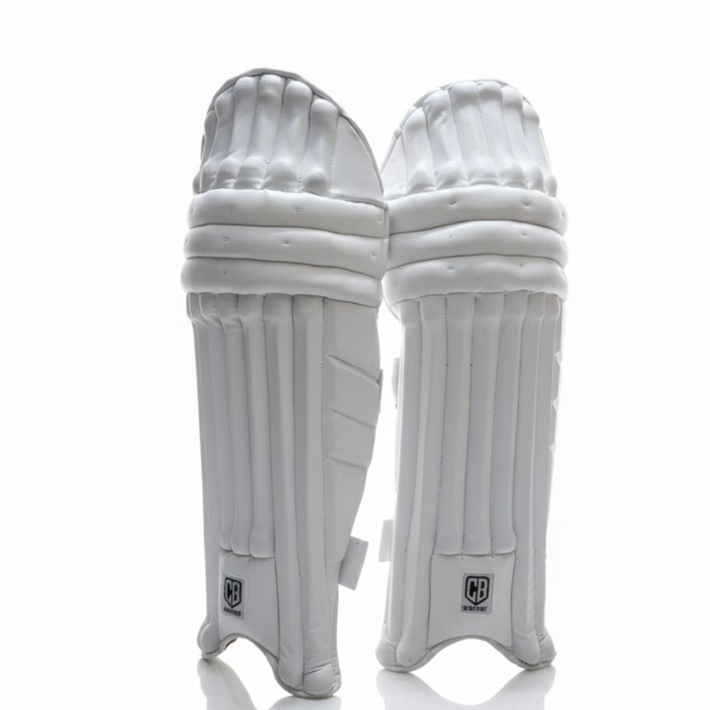 CB Blaster Professional Cricket Batting Pads, White, Right Hand, Men's Size Leg Guards